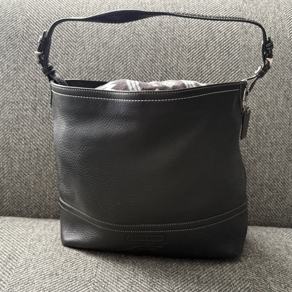 Black Coach shoulder strap purse